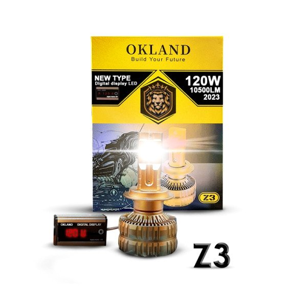 OKLAND Headlight LED SET 120 WATT 10500 Lumens Z3