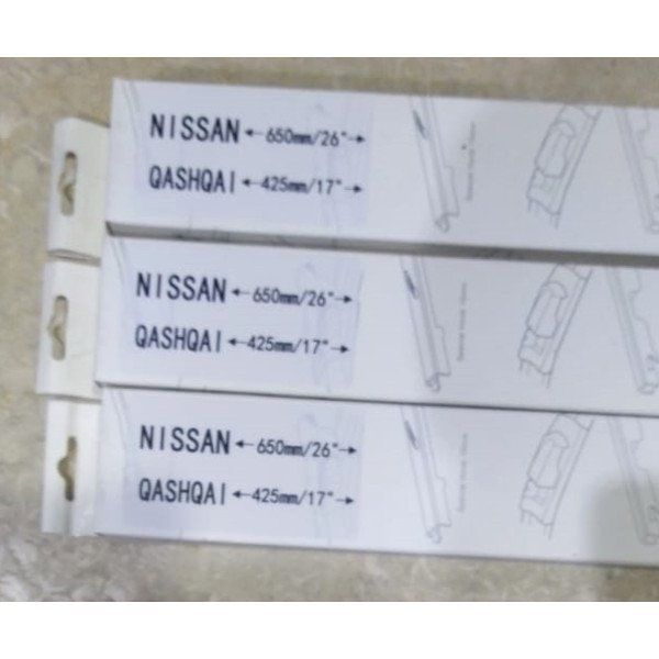 Windshield wipers Rubber For Nissan Qahqai 26/17