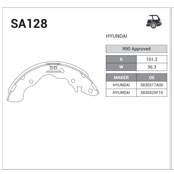 تيل فرامل خلفي فيرنا -اكسنت -ماتريكس  SA128  JS50063