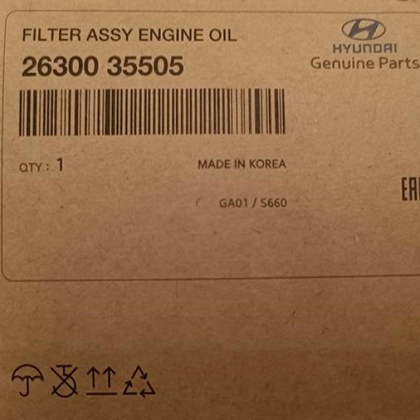 Oil Filter Hyndail Copy Origenal Hyndaia