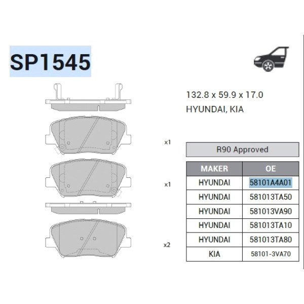 Front Break Pads optema  -kareens2017
